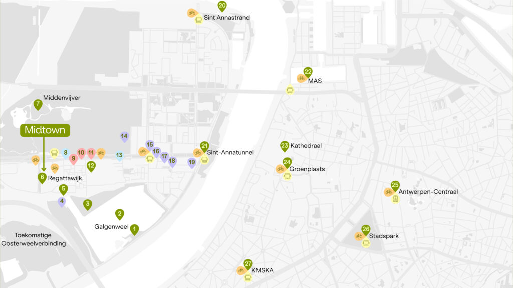 Hoger kwaliteit map Midtown